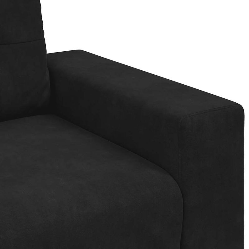Casa si Gradina - Mobilier - Canapele si coltare - Canapele - Canapea loveseat neagra 140 cm catifea - Infinity.ro
