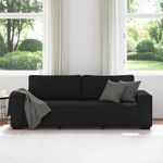Casa si Gradina/Mobilier/Canapele si coltare/Canapele - Canapea cu 3 locuri, neagra, 180 cm, material textil - Infinity.ro
