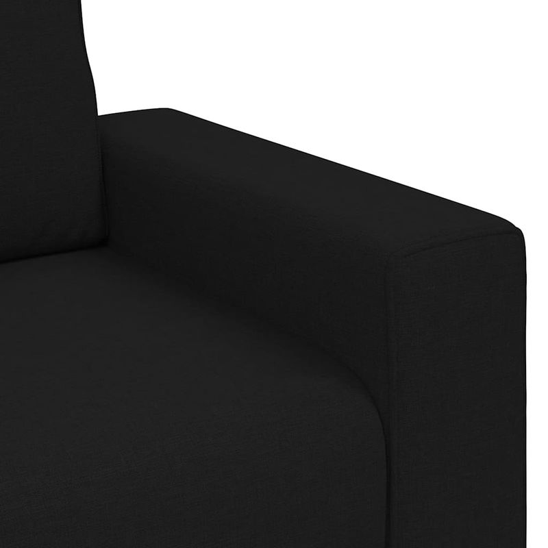 Casa si Gradina/Mobilier/Canapele si coltare/Canapele - Canapea cu 3 locuri, neagra, 180 cm, material textil - Infinity.ro