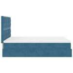 Casa si Gradina - Mobilier - Paturi si accesorii - Paturi - Cadru pat otoman cu saltele Albastru inchis 140x200cm catifea - Infinity.ro