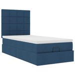 Casa si Gradina - Mobilier - Paturi si accesorii - Paturi - Cadru de pat otoman cu saltea tesatura albastra 80x200cm - Infinity.ro