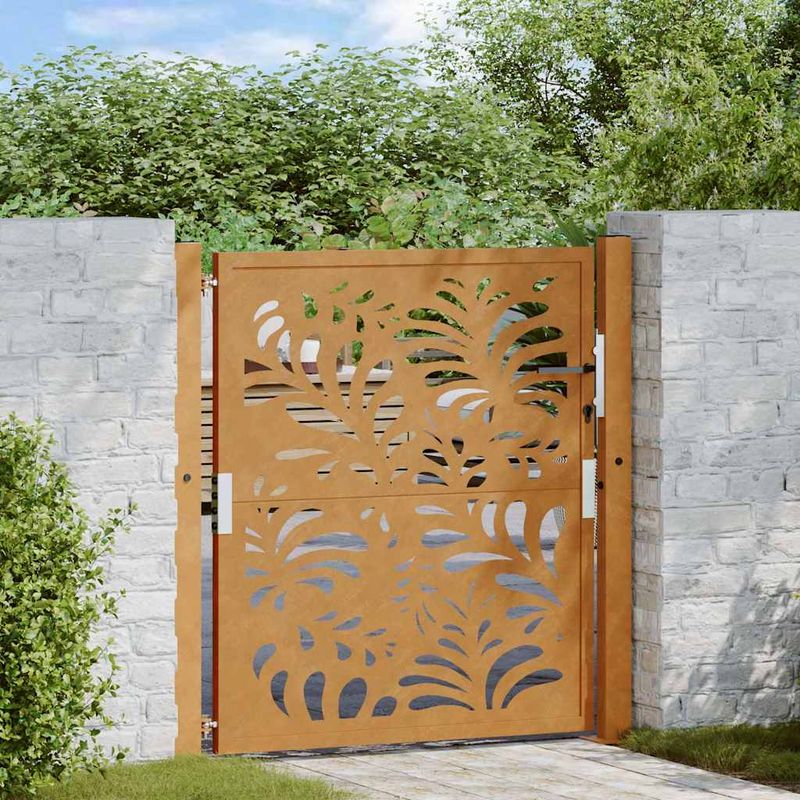 Casa si Gradina - Constructii - Usi interior, exterior si garaj - Usi garaj - Poarta de gradina Design ondulat otel rezistent la intemperii, mărime 105x105 cm - Infinity.ro