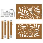 Casa si Gradina - Constructii - Usi interior, exterior si garaj - Usi garaj - Poarta de gradina Design ondulat otel rezistent la intemperii, mărime 105x105 cm - Infinity.ro