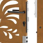 Casa si Gradina - Constructii - Usi interior, exterior si garaj - Usi garaj - Poarta de gradina Design ondulat otel rezistent la intemperii, mărime 105x105 cm - Infinity.ro