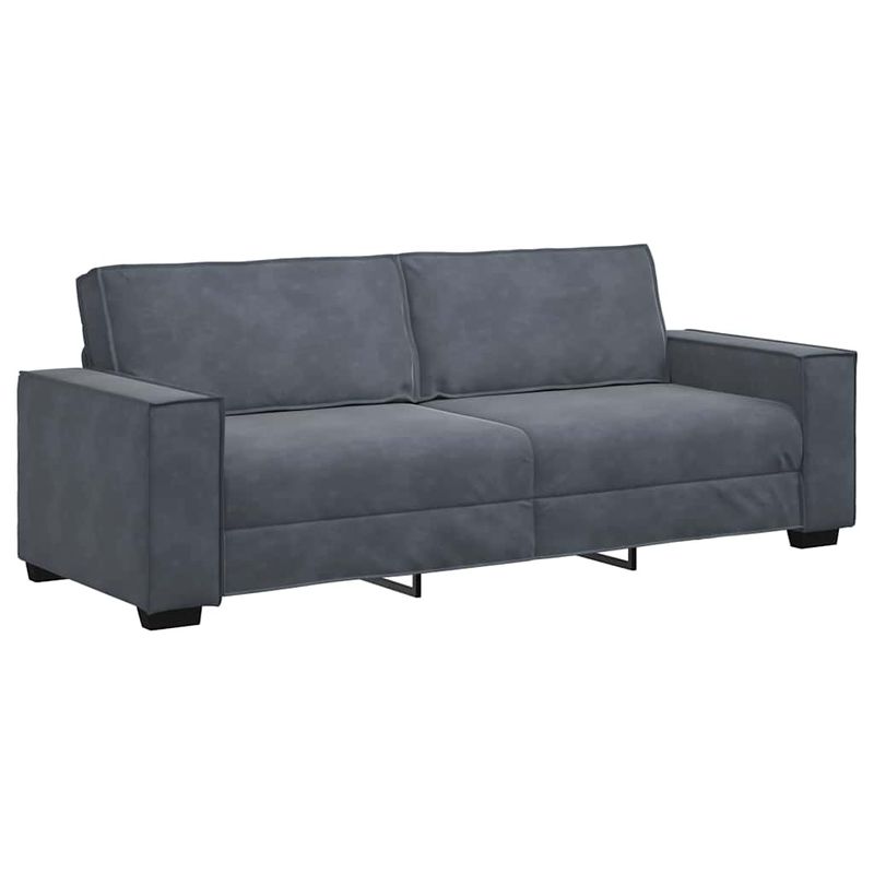 Casa si Gradina - Mobilier - Seturi de mobilier - Seturi living - Set de canapele cu perne, 2 piese, gri inchis, catifea - Infinity.ro