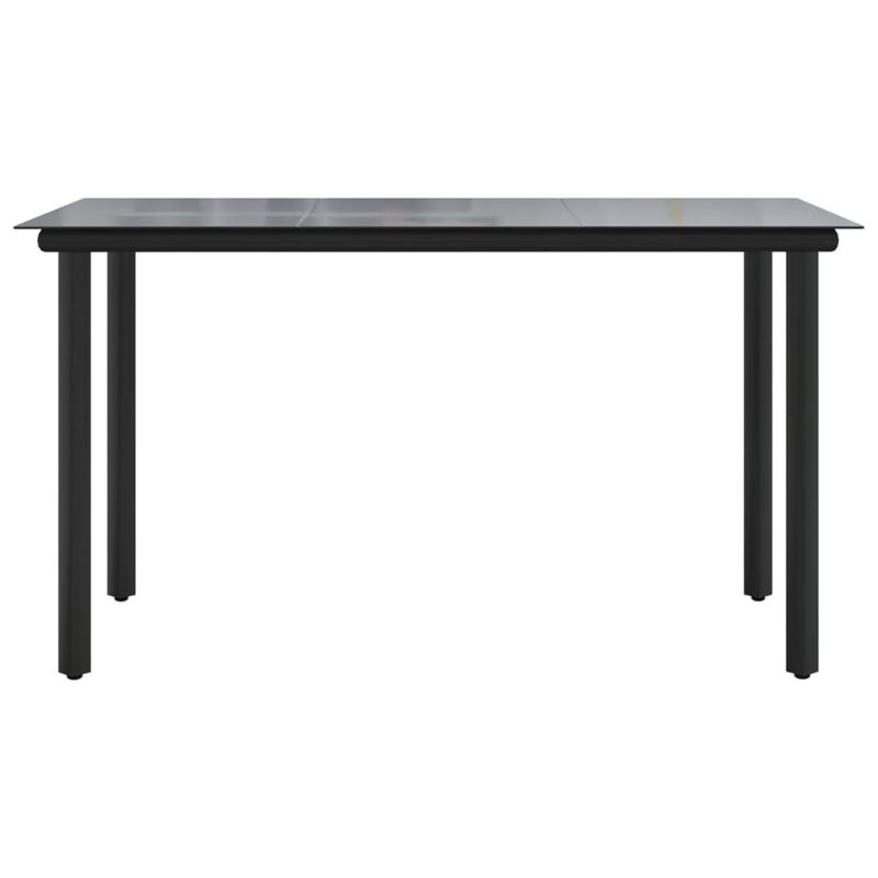 Casa si Gradina - Gradina si terasa - Mobilier exterior - Mese gradina - Masa de gradina, negru, 200x100x74 cm, otel & sticla securizata - Infinity.ro