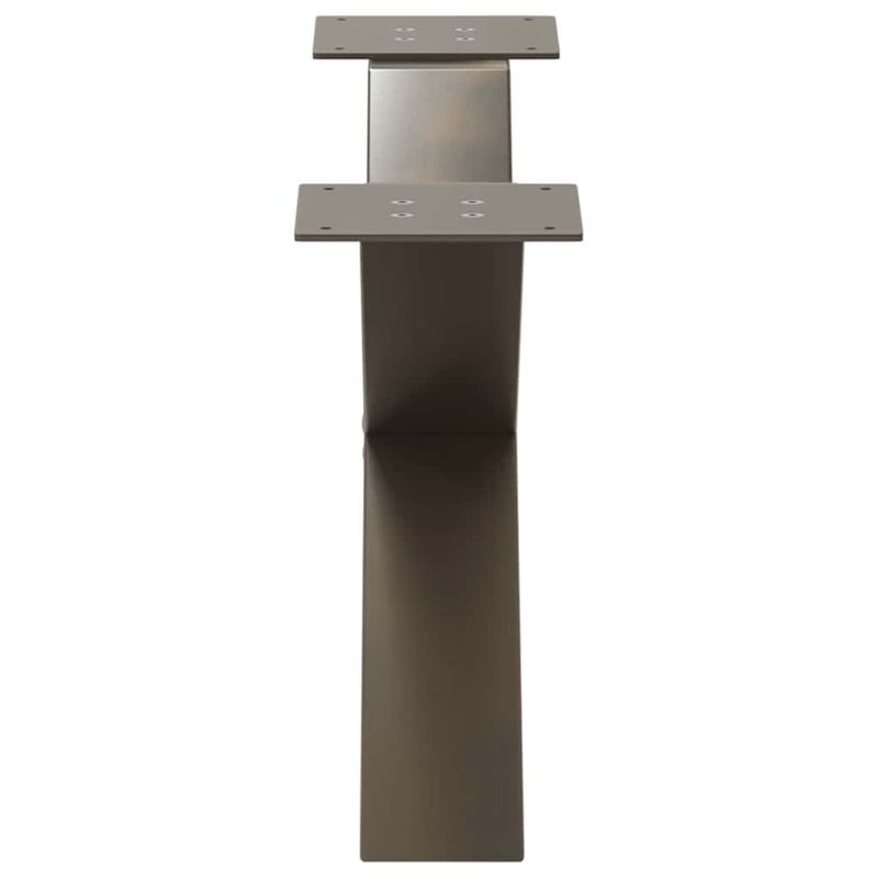 Casa si Gradina - Mobilier - Feronerie si accesorii mobila - Picioare pentru masa cafea in forma X, 2 buc Otel natural Otel, mărime 70x(30-31) cm (80 mm) - Infinity.ro