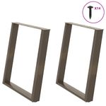 Casa si Gradina - Mobilier - Feronerie si accesorii mobila - Picioare pentru masa in forma de U 2 buc Otel natural Otel - Infinity.ro