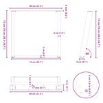 Casa si Gradina - Mobilier - Feronerie si accesorii mobila - Picioare pentru masa in forma de U 2 buc Otel natural Otel - Infinity.ro