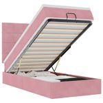 Casa si Gradina - Mobilier - Paturi si accesorii - Paturi - Cadru de pat otoman cu saltele, catifea roz 90x200cm - Infinity.ro