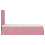 Casa si Gradina - Mobilier - Paturi si accesorii - Paturi - Cadru de pat otoman cu saltele, catifea roz 90x200cm - Infinity.ro