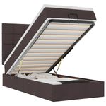 Casa si Gradina - Mobilier - Paturi si accesorii - Paturi - Cadru de pat otoman cu saltele tesatura maro inchis 80x200cm - Infinity.ro