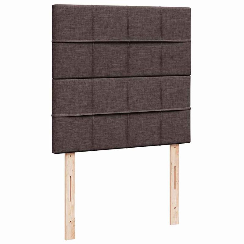 Casa si Gradina - Mobilier - Paturi si accesorii - Paturi - Cadru de pat otoman cu saltele tesatura maro inchis 80x200cm - Infinity.ro
