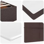 Casa si Gradina - Mobilier - Paturi si accesorii - Paturi - Cadru de pat otoman cu saltele tesatura maro inchis 80x200cm - Infinity.ro