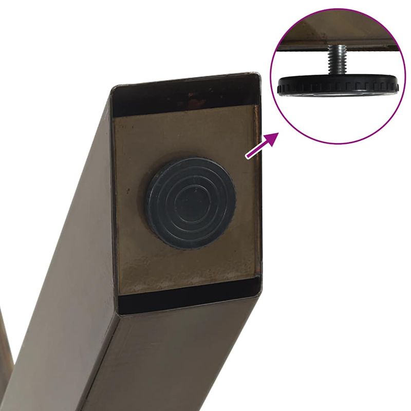 Casa si Gradina - Mobilier - Feronerie si accesorii mobila - Picioare pentru masuta cafea in forma X, 2 buc Otel natural Otel, mărime 50x(30-31) cm (80 mm) - Infinity.ro