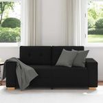 Casa si Gradina - Mobilier - Canapele si coltare - Canapele - Canapea lovesea neagra 140 cm stofa - Infinity.ro