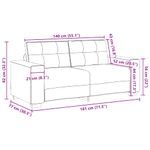 Casa si Gradina - Mobilier - Canapele si coltare - Canapele - Canapea lovesea neagra 140 cm stofa - Infinity.ro