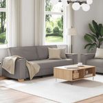 Casa si Gradina - Mobilier - Seturi de mobilier - Seturi living - Set de canapea cu perne, 2 piese, gri taupe, material textil - Infinity.ro