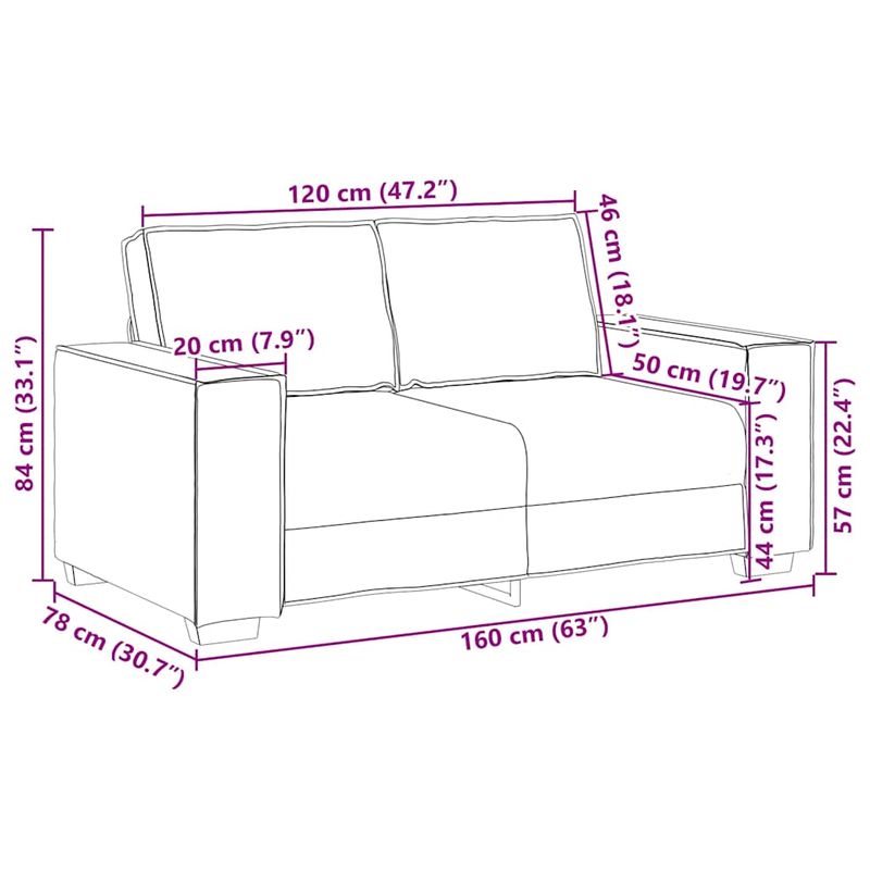 Casa si Gradina - Mobilier - Seturi de mobilier - Seturi living - Set de canapea cu perne, 2 piese, gri taupe, material textil - Infinity.ro