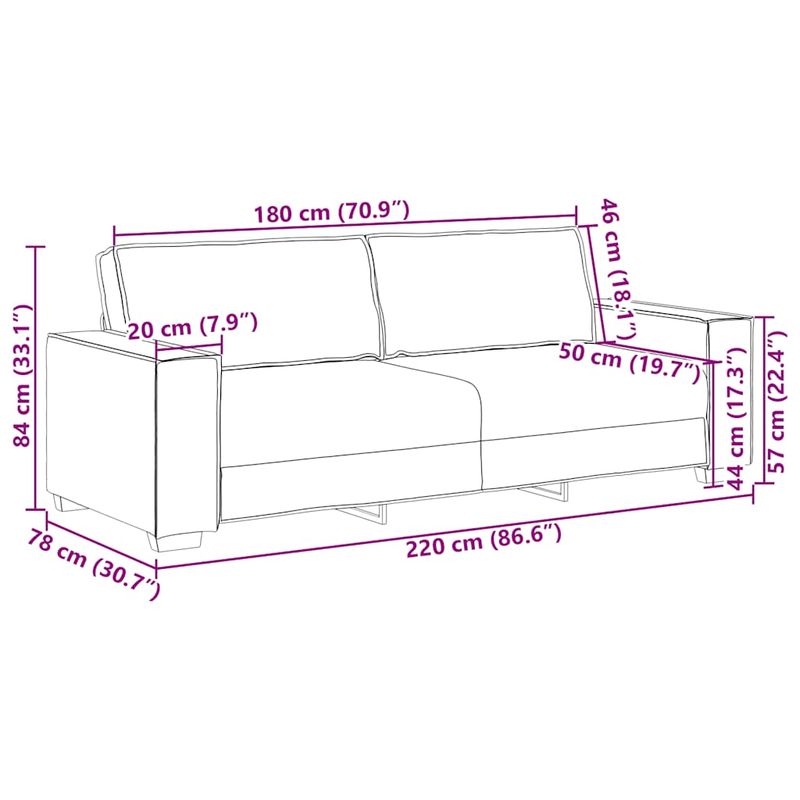 Casa si Gradina - Mobilier - Seturi de mobilier - Seturi living - Set de canapea cu perne, 2 piese, gri taupe, material textil - Infinity.ro