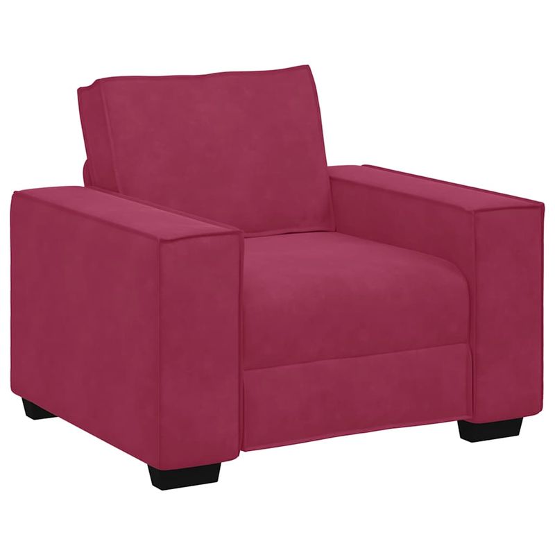 Casa si Gradina - Mobilier - Seturi de mobilier - Seturi living - Set canapea cu perne, 3 piese, rosu vin, catifea - Infinity.ro