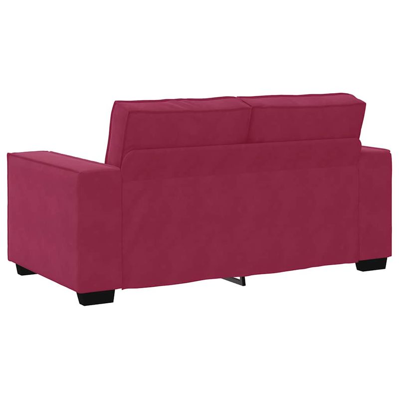 Casa si Gradina - Mobilier - Seturi de mobilier - Seturi living - Set canapea cu perne, 3 piese, rosu vin, catifea - Infinity.ro