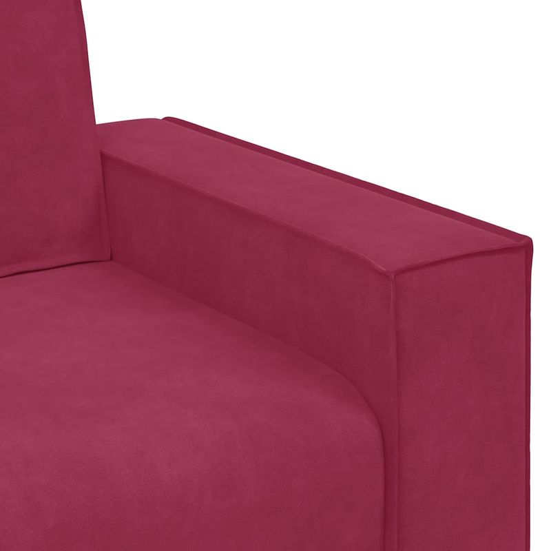 Casa si Gradina - Mobilier - Seturi de mobilier - Seturi living - Set canapea cu perne, 3 piese, rosu vin, catifea - Infinity.ro