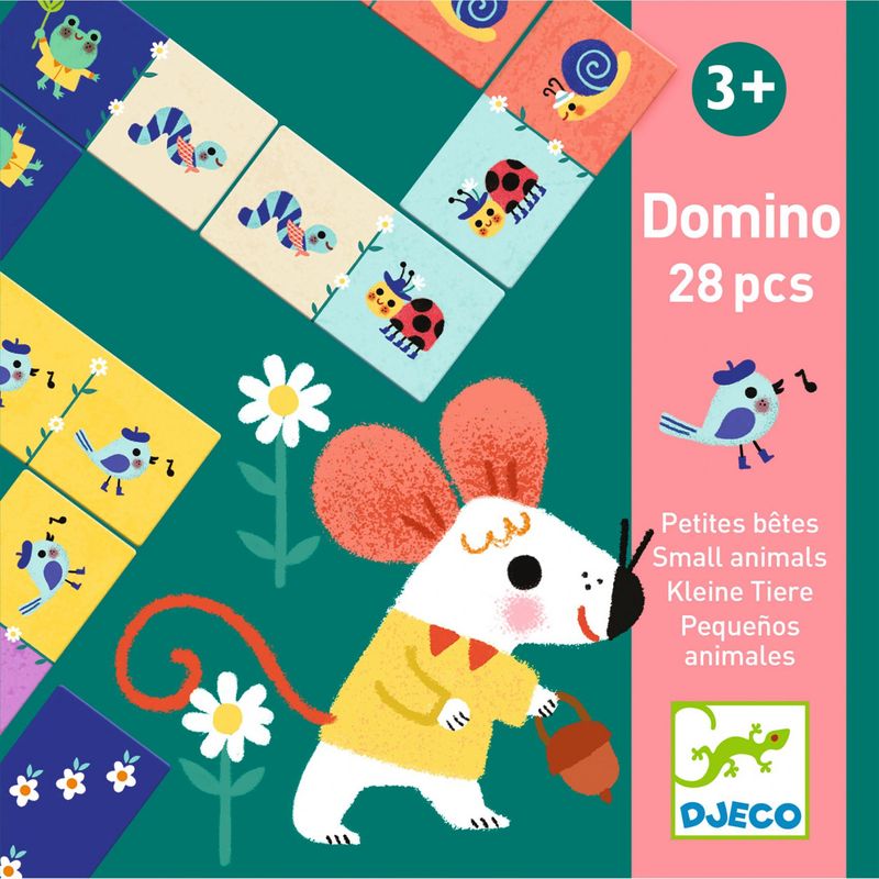Jucarii, Copii si Bebe - Jucarii si jocuri - Jocuri si puzzle - Jocuri de societate - Domino animale mici, Djeco - Infinity.ro
