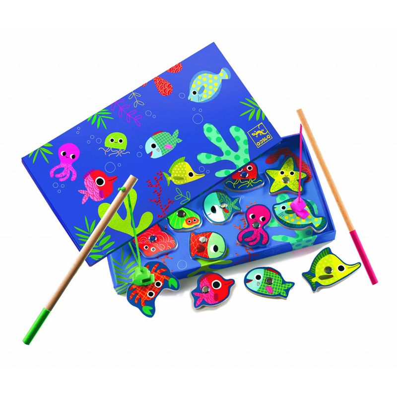 Jucarii, Copii si Bebe - Jucarii si jocuri - Jocuri si puzzle - Jocuri de societate - Joc magnetic de pescuit Fishing colour, Djeco - Infinity.ro