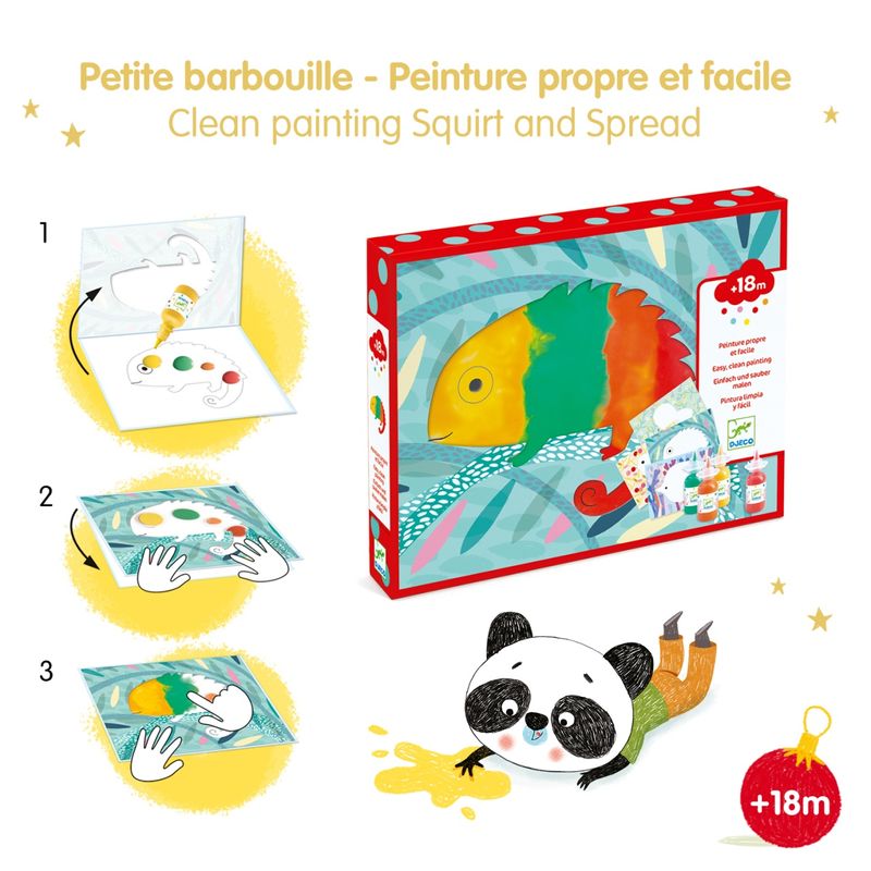 Jucarii, Copii si Bebe - Jucarii si jocuri - Jucarii & jocuri educative - Jocuri si jucarii educative - Joc creativ Bebe apasa si picteaza, Djeco - Infinity.ro