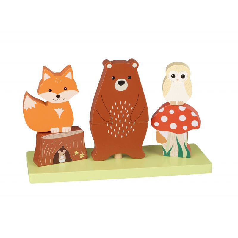 Jucarii, Copii si Bebe - Jucarii si jocuri - Jucarii & jocuri educative - Jocuri si jucarii educative - Jucarie din lemn de stivuit cu animalele padurii, Orange Tree Toys - Infinity.ro