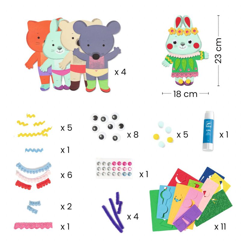 Jucarii, Copii si Bebe - Jucarii si jocuri - Jucarii & jocuri educative - Jocuri si jucarii educative - Joc creativ colaje Micii prieteni, Djeco - Infinity.ro