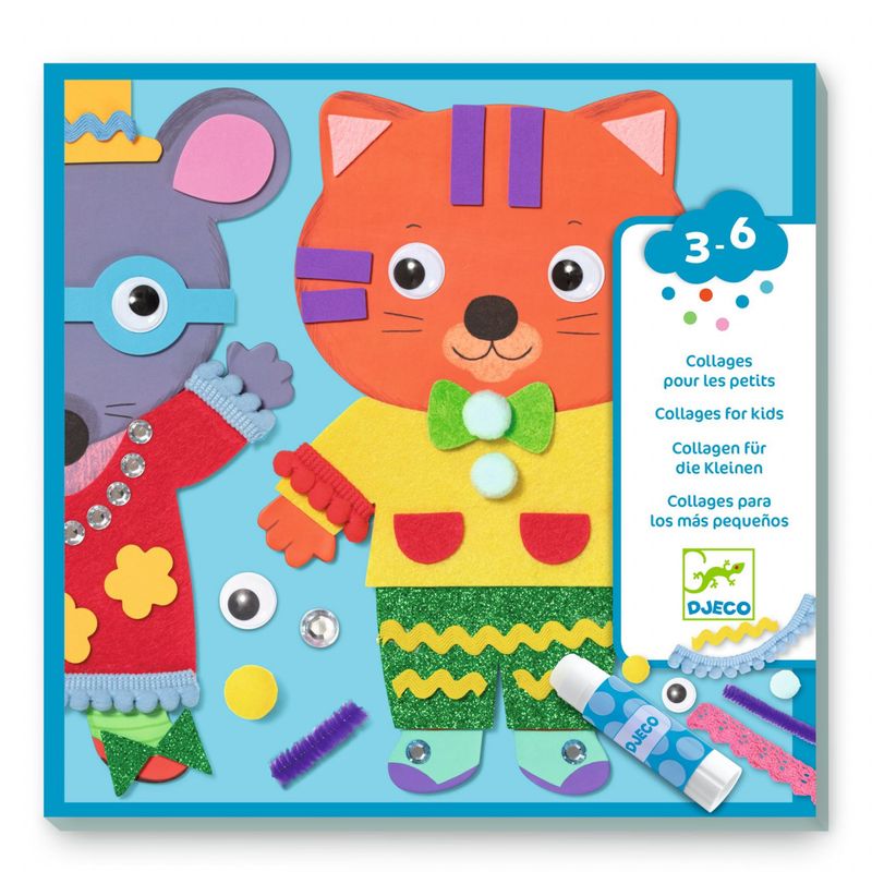 Jucarii, Copii si Bebe - Jucarii si jocuri - Jucarii & jocuri educative - Jocuri si jucarii educative - Joc creativ colaje Micii prieteni, Djeco - Infinity.ro