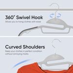 Casa si Gradina - Mobilier - Organizare si depozitare - Umerase si valeti - Set 20 umerase, antialunecare, gri, Vivo, TK0112 - Infinity.ro