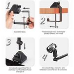 TV, Audio-Video si Foto - Audio profesionale - Stative - Stativ Microfon profesional Boom Arm Stand CR-G® ZEA24, Reglare Multi-unghi 360°, greutate suportata 2kg, Negru - Infinity.ro