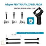 TV, Audio-Video si Foto - Audio profesionale - Stative - Stativ Microfon profesional Boom Arm Stand CR-G® ZEA24, Reglare Multi-unghi 360°, greutate suportata 2kg, Negru - Infinity.ro