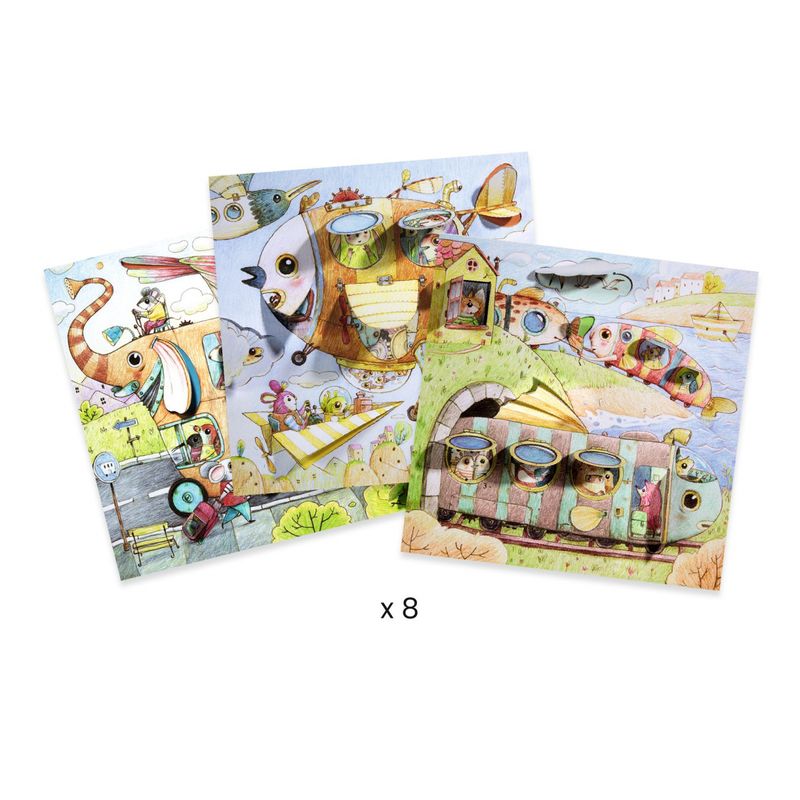 Carti si Birotica - Carti - Carti pentru copii - Carti de colorat - Planse de colorat cu surprize Calatoria lui Malo, Djeco - Infinity.ro
