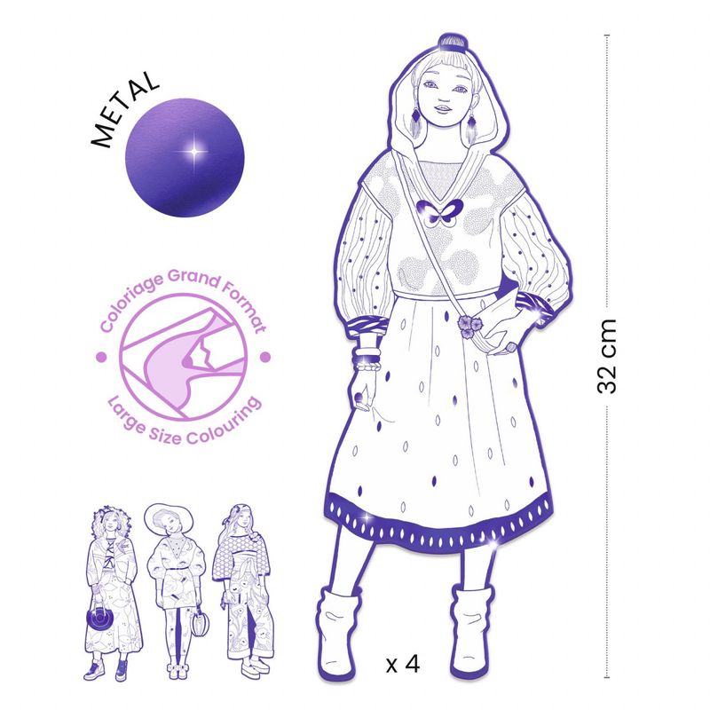 Carti si Birotica - Carti - Carti pentru copii - Carti de colorat - Parada modei de colorat, Zaho si prietenele, Djeco - Infinity.ro
