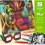 Jucarii, Copii si Bebe - Jucarii si jocuri - Jucarii & jocuri educative - Seturi pictura si desen - Atelier de colorat 3D Monstruleti simpatici, Djeco - Infinity.ro