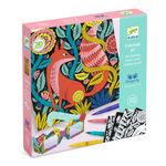 Jucarii, Copii si Bebe - Jucarii si jocuri - Jucarii & jocuri educative - Seturi pictura si desen - Atelier de colorat 3D Fantezie in padure, Djeco - Infinity.ro