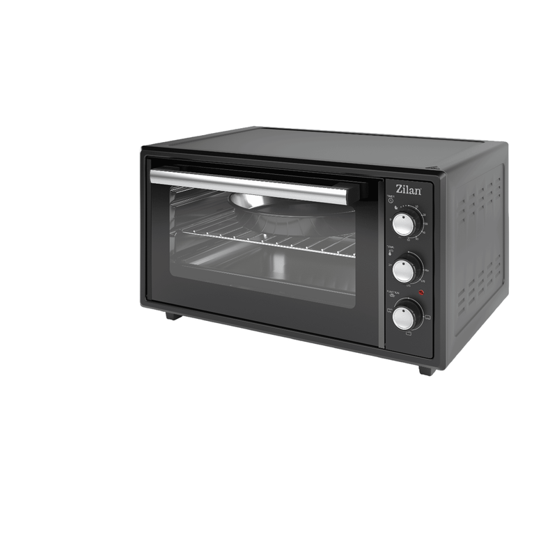 Electronice si Electrocasnice - Aragazuri, cuptoare si hote - Cuptoare - Cuptoare electrice - Cuptor electric Zilan ZLN5649, Putere 2000W, Capacitate 45L, Timer, Termostat, 3 trepte putere, interior emailat, Negru - Infinity.ro