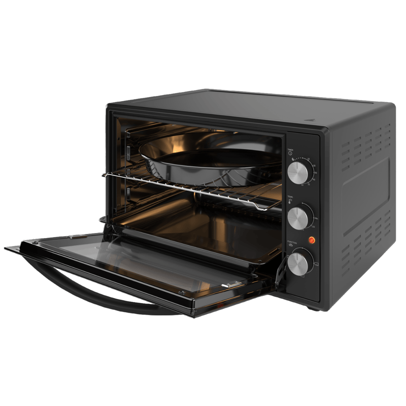 Electronice si Electrocasnice - Aragazuri, cuptoare si hote - Cuptoare - Cuptoare electrice - Cuptor electric Zilan ZLN2433, 2000W, 65L, Geam dublu, Timer, Termostat, 3 trepte putere, interior emailat, Negru - Infinity.ro