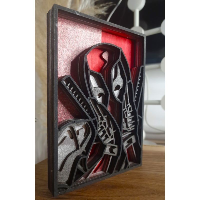 Casa si Gradina - Decoratiuni - Tablouri - Tablou din Lemn – Deadpool 3D, 6 Straturi - Infinity.ro