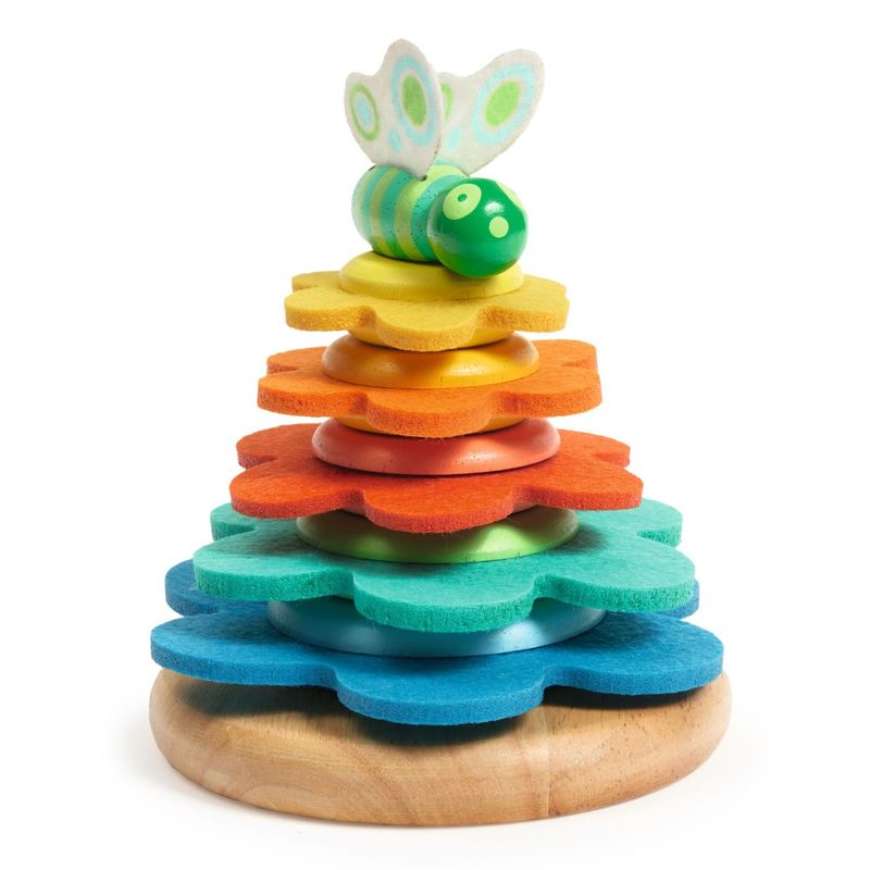 Jucarii, Copii si Bebe - Jucarii si jocuri - Jucarii & jocuri educative - Jocuri si jucarii educative - Jucarie Montessori Turn flori si fluture, Djeco - Infinity.ro