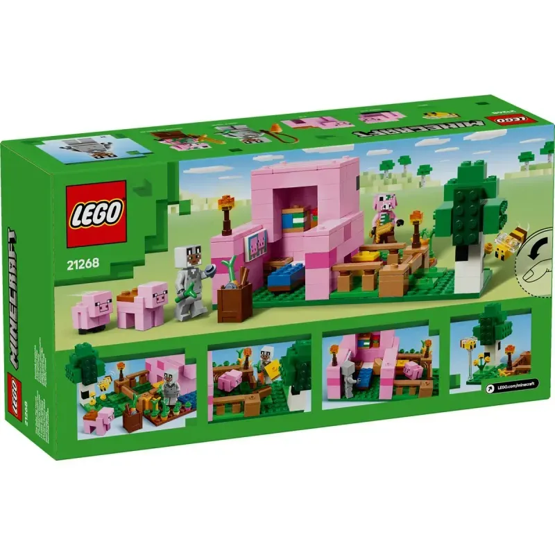 Jucarii, Copii si Bebe - Jucarii si jocuri - Seturi de constructie si cuburi - Seturi de constructie - Lego minecraft casa-purcelus 21268 - Infinity.ro