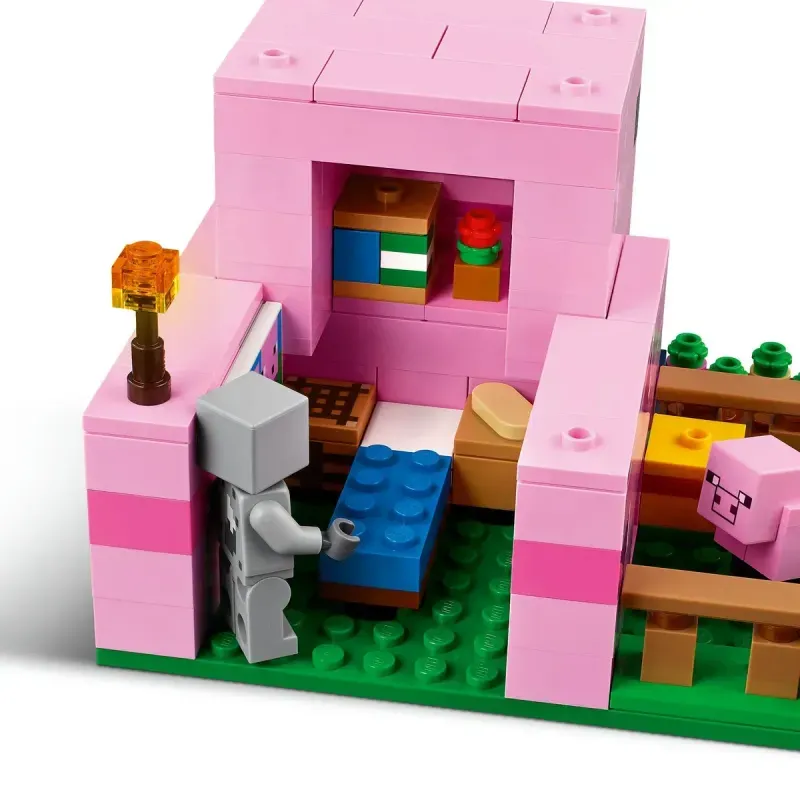 Jucarii, Copii si Bebe - Jucarii si jocuri - Seturi de constructie si cuburi - Seturi de constructie - Lego minecraft casa-purcelus 21268 - Infinity.ro