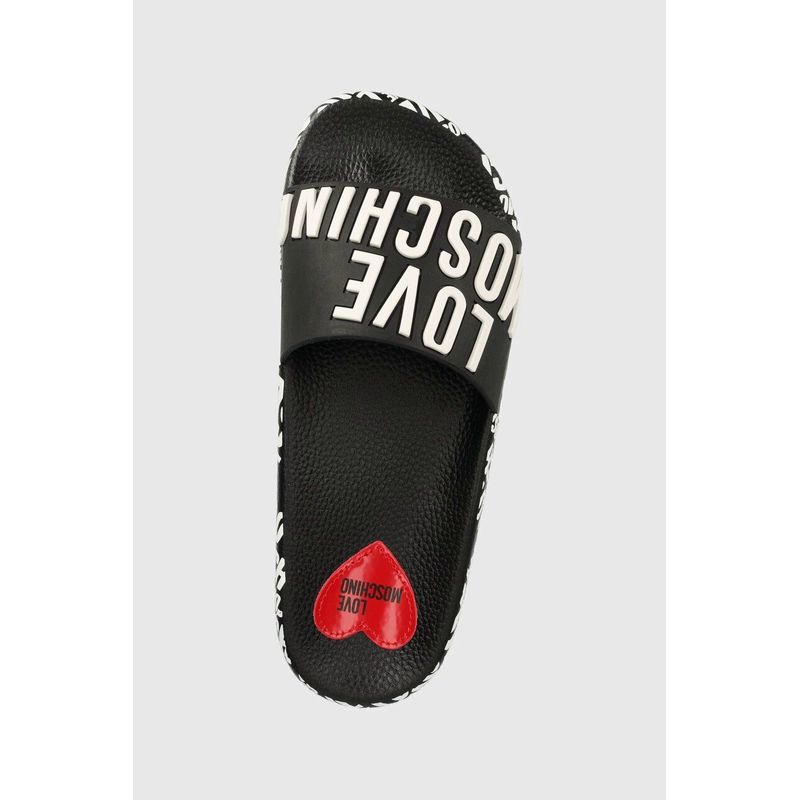 Fashion, accesorii si bijuterii - Femei - Incaltaminte femei - Slapi si papuci femei - Slapi dama Love Moschino ja28112g0gi17000, 38 EU, Negru/Alb - Infinity.ro