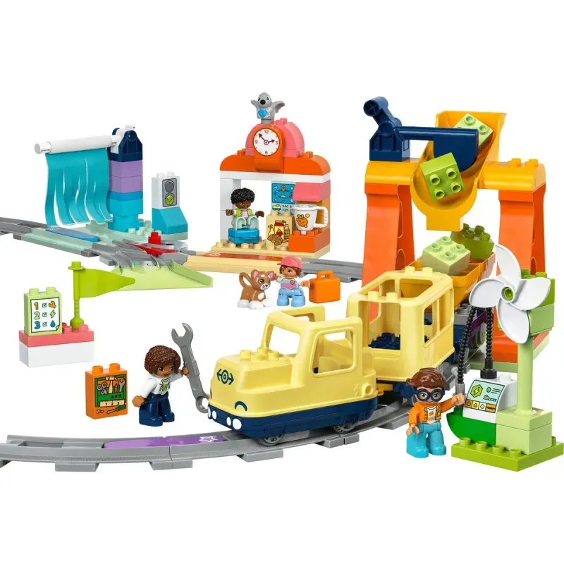 Jucarii, Copii si Bebe - Jucarii si jocuri - Seturi de constructie si cuburi - Seturi de constructie - Lego duplo tren comunitar interactiv 10428 - Infinity.ro