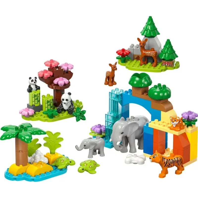 Jucarii, Copii si Bebe - Jucarii si jocuri - Seturi de constructie si cuburi - Seturi de constructie - Lego duplo familii de animale salbatice 3 in 1 10446 - Infinity.ro