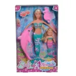 Jucarii, Copii si Bebe - Jucarii si jocuri - Papusi si accesorii - Papusi - Papusi steffi si evi sirene cu delfin - Infinity.ro